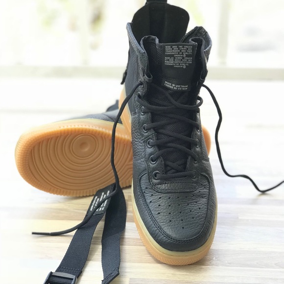 NWT Nike SF AF 1 MID Black-Gum Light Braun WMNS - Picture 6 of 7